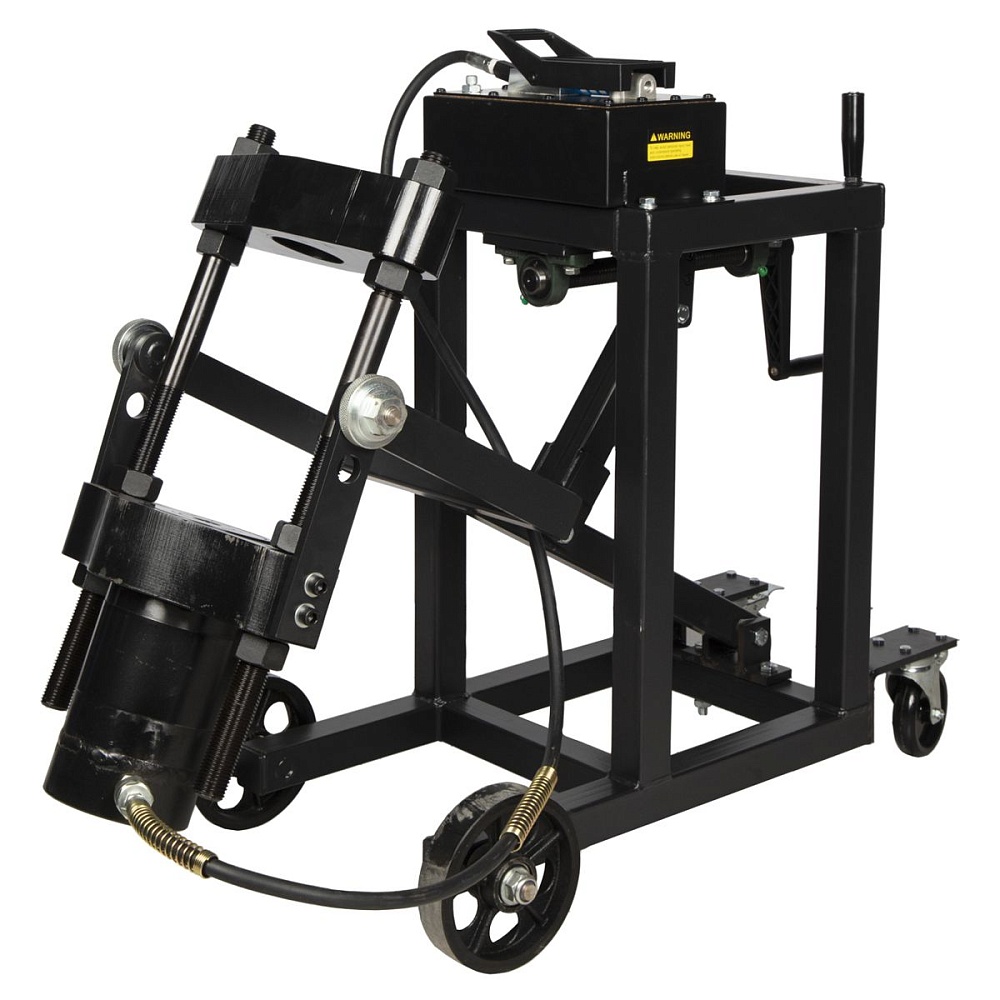 WDK-TKS75E Выпрессовщик шкворней (шкворнедав) гидравлический 75 тонн с рамой и пневмогидравлическим насосом