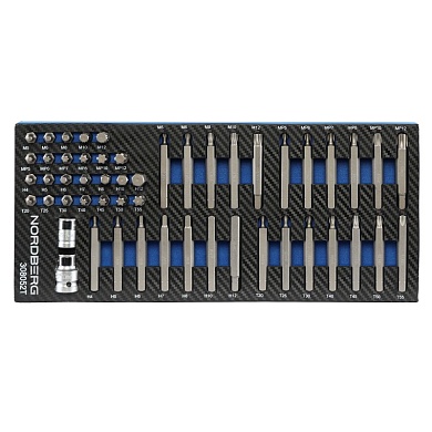 Набор бит 52 предмета в ложементе для тележки NORDBERG 308052T