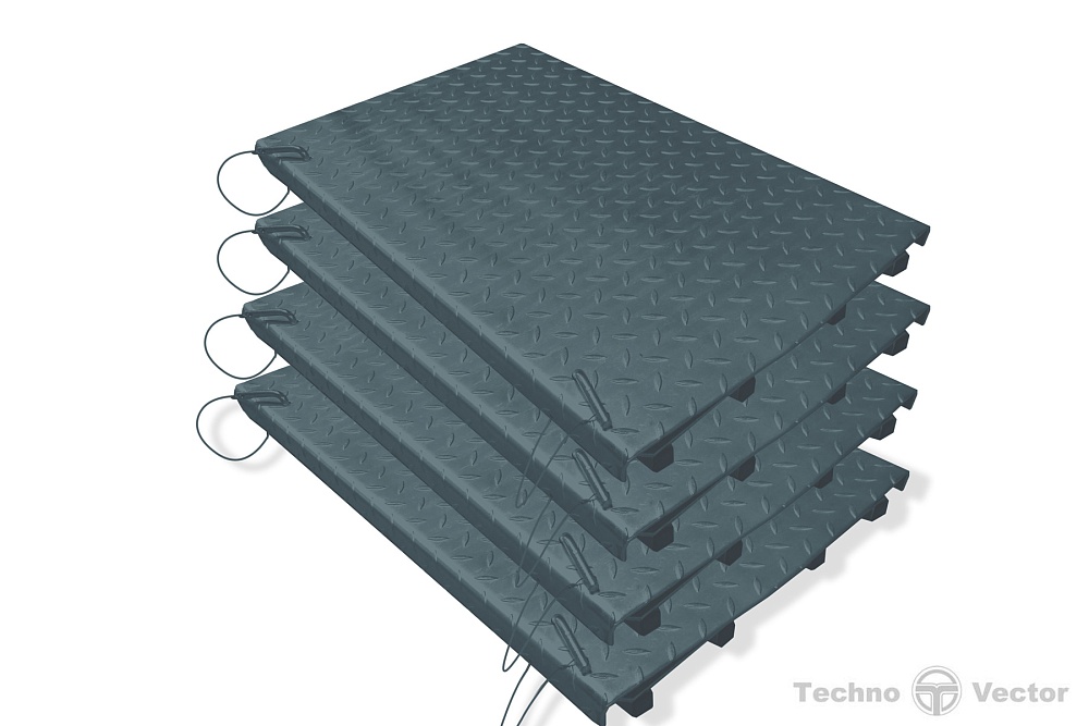 Задние сдвижные платформы для установки в нишу (платформа 019-03), 4 шт.