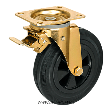 SCMb 80 Усиленная поворотная колесная опора с тормозом ч.р. д200 (VILS)